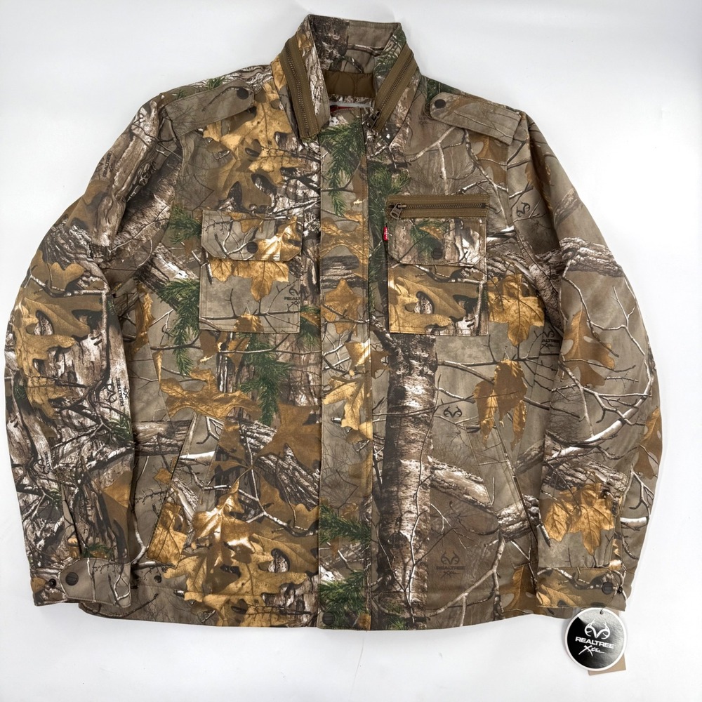 Levi's Field Jacket Mens XL Camo New Realtree Xtra Quilted Utility LM7RC485